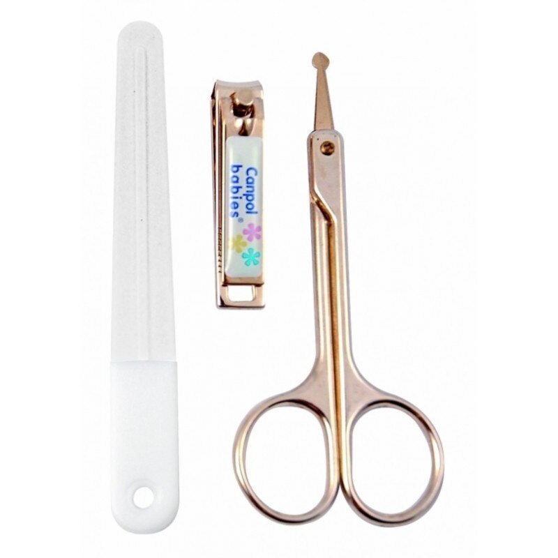 Set 3 piese pentru manichiura copii Canpol Babies 9/809, Alb