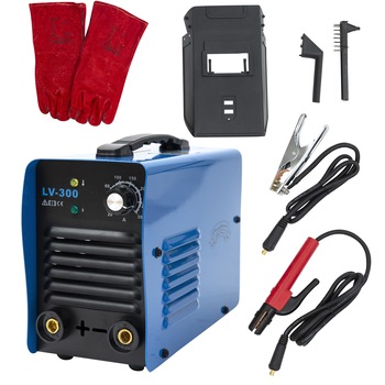 Aparat sudura Micul Fermier LV 300A + Palmari Piele CADOU, Invertor Model 2019 - Albastru Aparat sudura Micul Fermier LV 300A + Palmari Piele CADOU, Invertor Model 2019 - Albastru