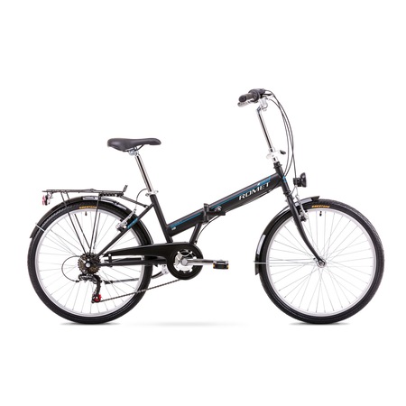Bicicleta Pliabila Unisex Romet Jubilat 1 Negru Albastru 2019