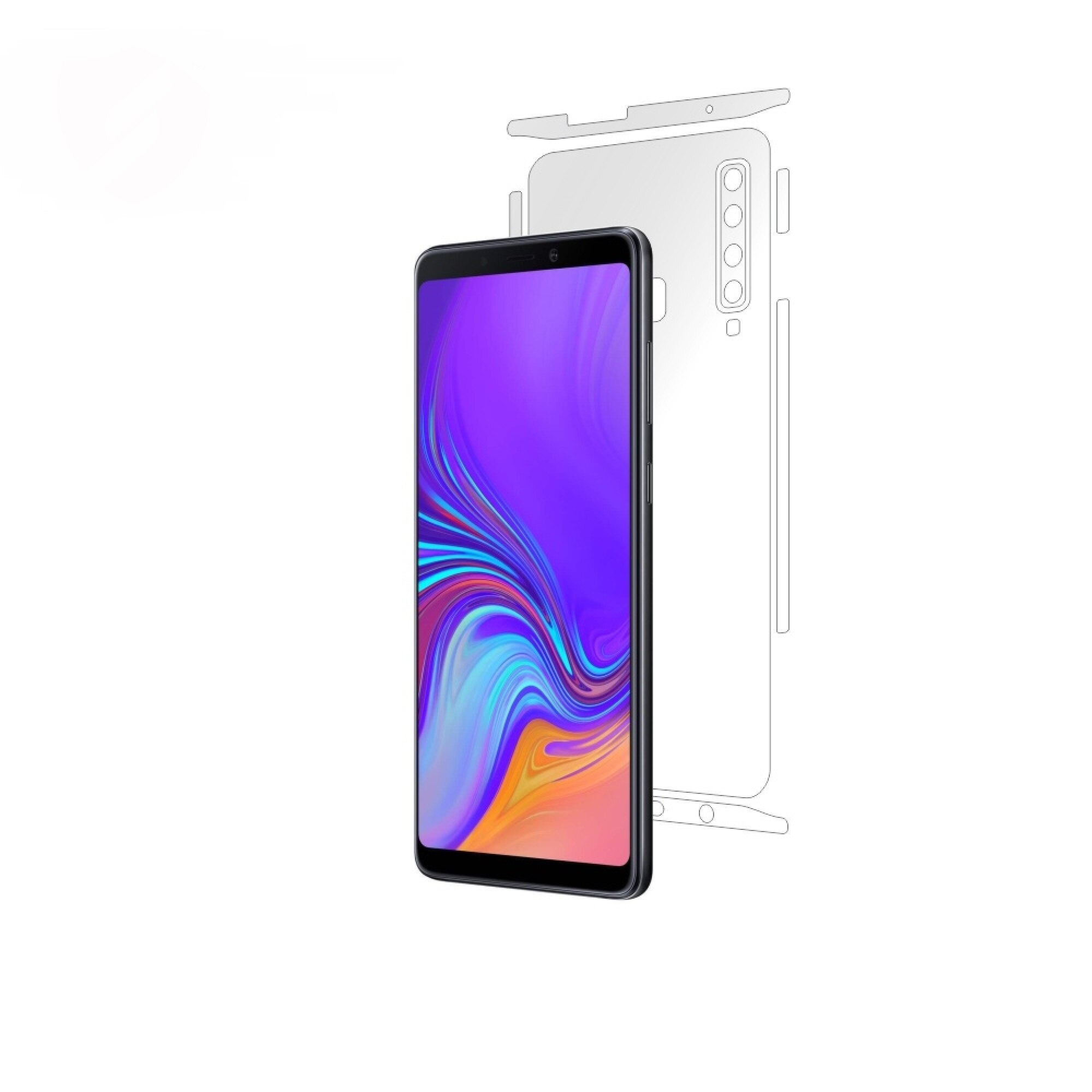 Folie de protectie Clasic Smart Protection Samsung Galaxy A9 2018 spate si laterale,protectie completa spate si laterale+Smart Spray®,Smart Squeegee® si microfibra incluse