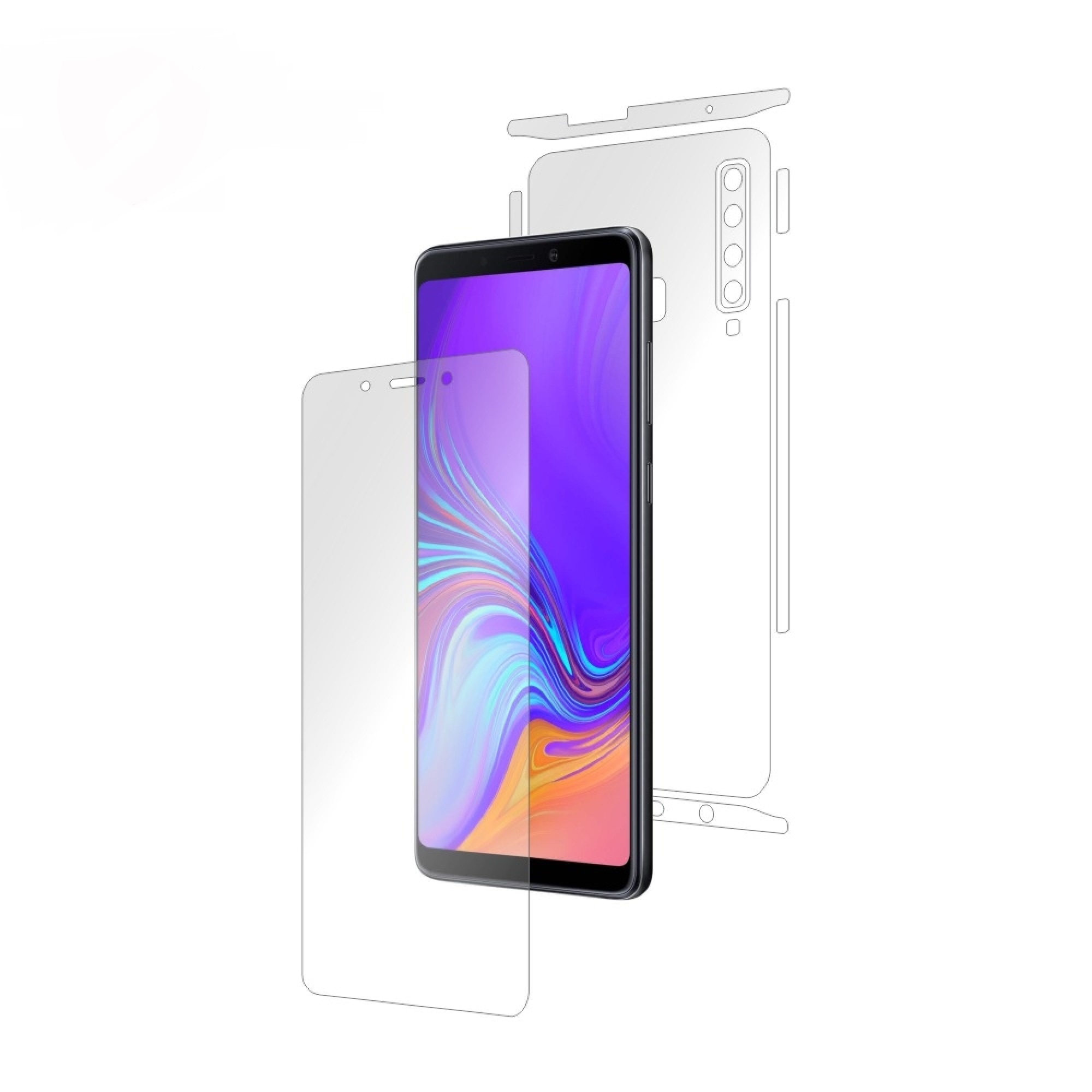 Folie de protectie Clasic Smart Protection Samsung Galaxy A9 2018 fullbody,protectie completa ecran si spate+Smart Spray®,Smart Squeegee® si microfibra incluse