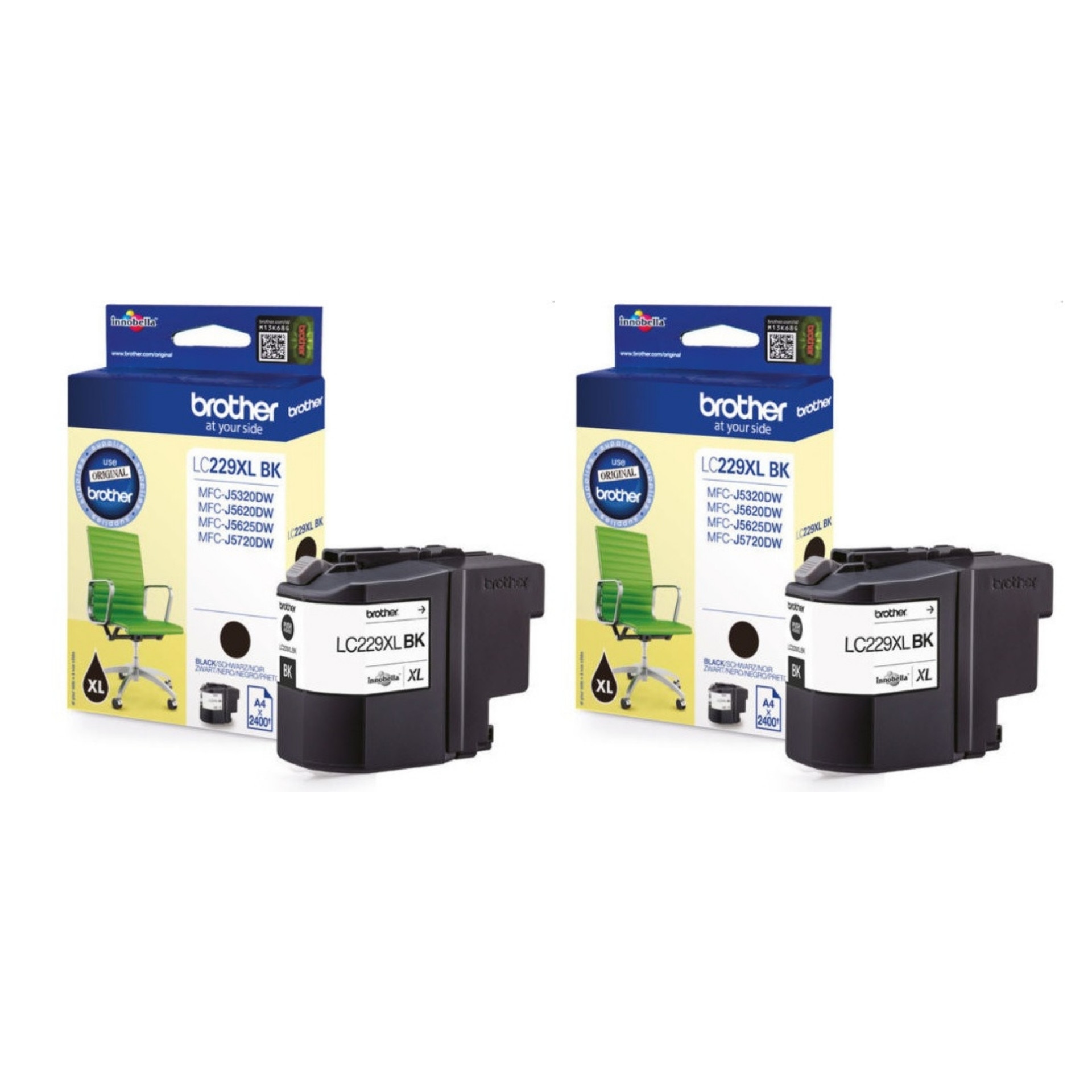 Cartus cerneala LC229XLBK negru x 2 Brother original 4800 pagini
