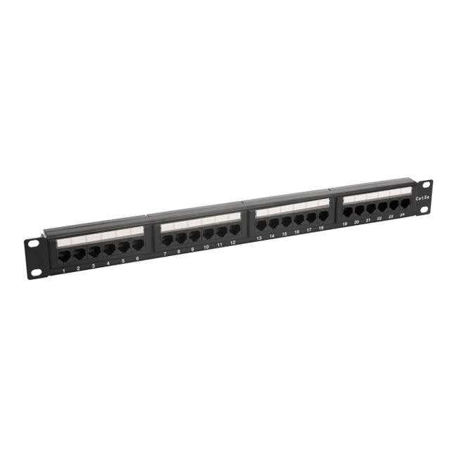 Patch panel 24 porturi RJ45 ecranat e5
