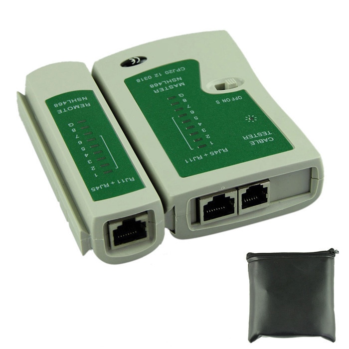 Pachet 2 x Tester pentru cablu UTP si telefon RJ45, RJ11, RJ-45