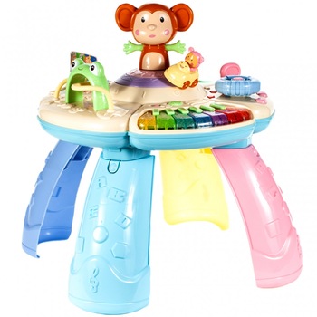 Masuta de joaca Multifunctionala 6 in 1, Pian, lumini si sunete, Interactiva si Educativa , Centru de activitati cu Numere si Culori, Spring Flower Masuta de joaca Multifunctionala 6 in 1, Pian, lumini si sunete, Interactiva si Educativa , Centru de activitati cu Numere si Culori, Spring Flower
