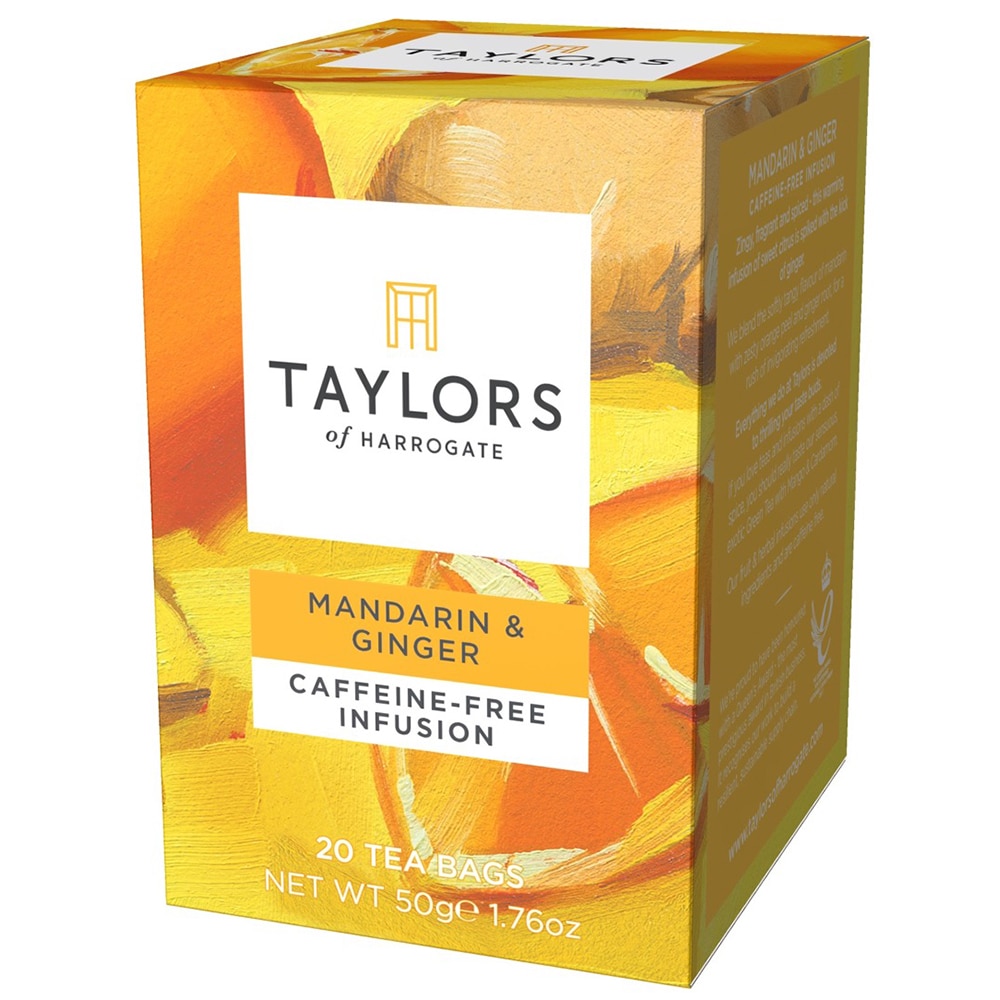 Ceai mandarina si ghimbir, Taylors of Harrogate, 20 plicuri, 50 g