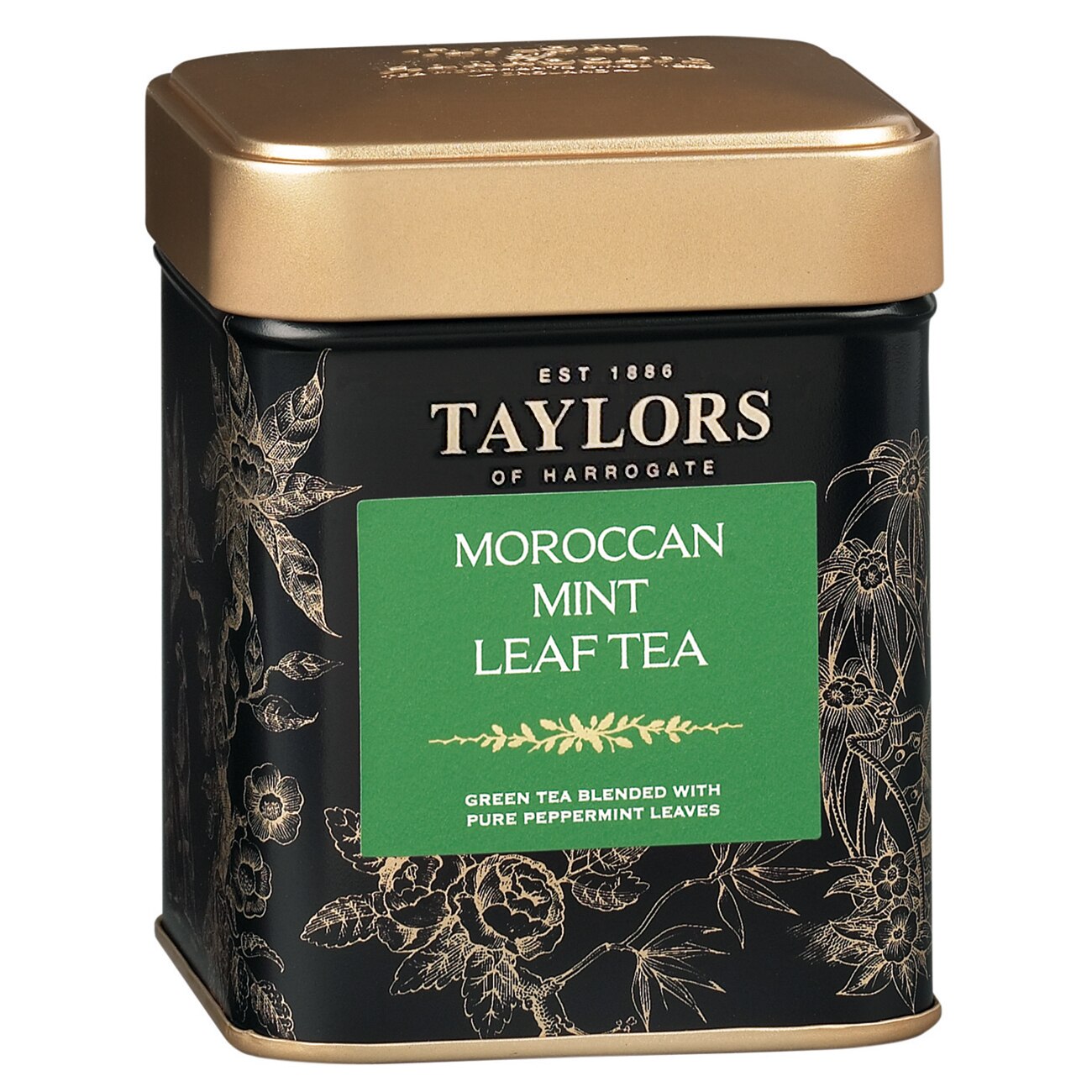 Ceai Verde cu Menta Marocana Taylors of Harrogate, Cutie Metalica, Frunze, 125 gr.