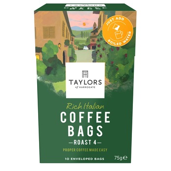 Plicuri Cafea Rich Italian Taylors of Harrogate, 100% Arabica, 10 pliculete, 75 gr. Plicuri Cafea Rich Italian Taylors of Harrogate, 100% Arabica, 10 pliculete, 75 gr.