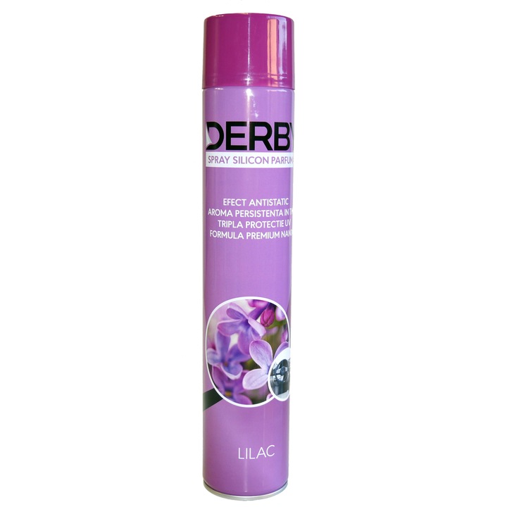 Spray siliconic antistatic pentru bord parfumat liliac 750 ml Derby