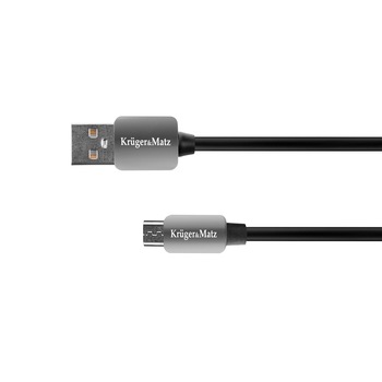 Cablu USB - Micro USB 1.8 m Kruger&Matz, gri, KM0331 Cablu USB - Micro USB 1.8 m Kruger&Matz, gri, KM0331