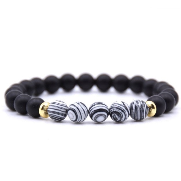 Bratara LUX Geometric Yogi pietre naturale Elastica ST-18