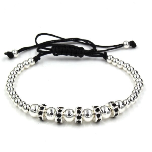 Bratara LUX Zirconiu Silver Viper cu pietre semipretioase Ajustabila BA-05