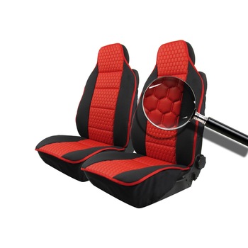Huse auto Scaune Fata 1+1 Universal Flexzon Lux, Negru / Rosie Huse auto Scaune Fata 1+1 Universal Flexzon Lux, Negru / Rosie