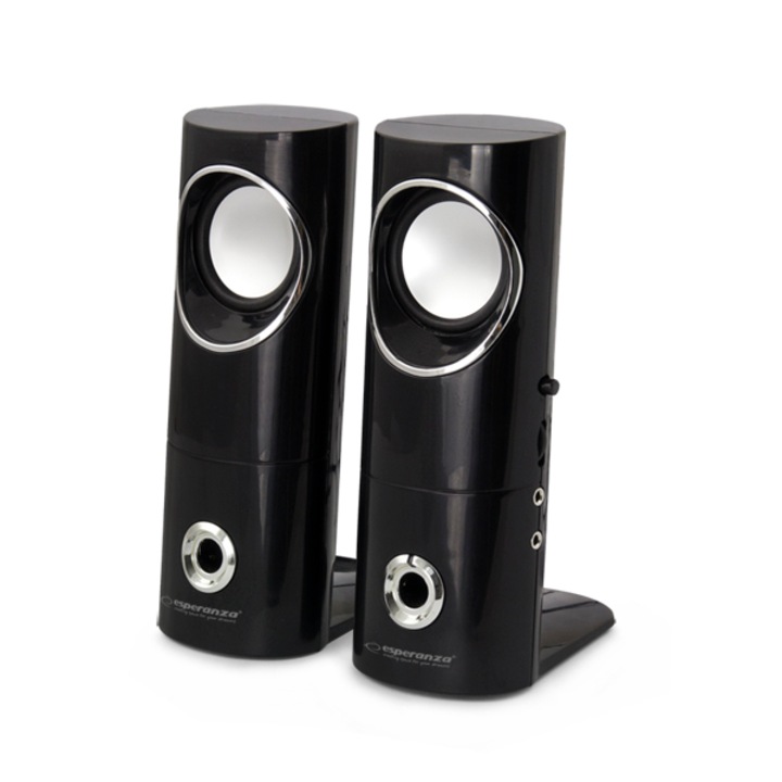 Difuzoare PC, Esperanza, putere 6W, alimentare USB, 187 x 75 x 95 mm, Negru EP121
