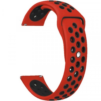 Curea iUni pentru Samsung Gear S2 / Galaxy Watch 42, 20 mm, Silicon Sport Red-Black Curea iUni pentru Samsung Gear S2 / Galaxy Watch 42, 20 mm, Silicon Sport Red-Black