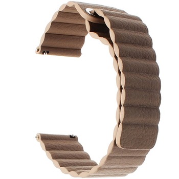 Curea iUni pentru Samsung Gear S3 / Galaxy Watch 46, 22 mm, Brown Leather Loop