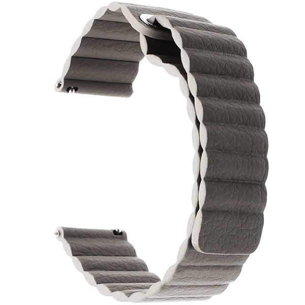 Curea iUni pentru Samsung Gear S2 / Galaxy Watch 42, 20 mm, Dark Gray Leather Loop