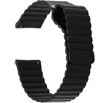 Curea iUni pentru Samsung Gear S2 / Galaxy Watch 42, 20 mm, Black Leather Loop Curea iUni pentru Samsung Gear S2 / Galaxy Watch 42, 20 mm, Black Leather Loop