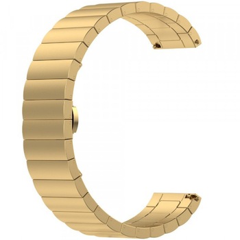 Curea iUni pentru Samsung Gear S3 / Galaxy Watch 4,6 22 mm, Otel Inoxidabil Gold Link Bracelet