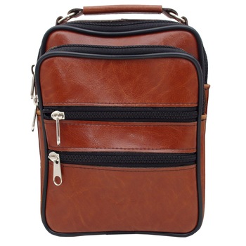 Geanta barbateasca din piele naturala maro coniac - 27C Geanta barbateasca din piele naturala maro coniac - 27C