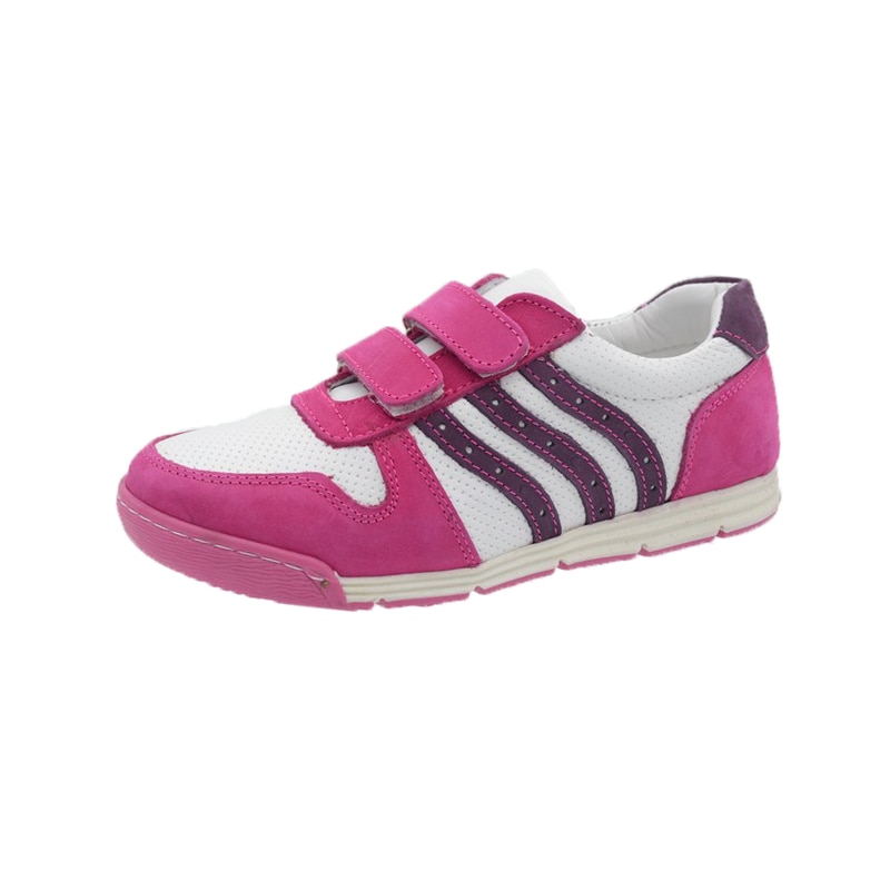 Pantofi ortopedici din piele, pentru fete, Scode, benzi velcro, Fucsia