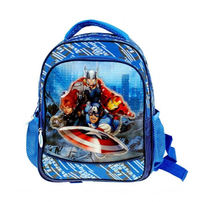 Ghiozdan Avengers albastru 2 compartimente 29 cm