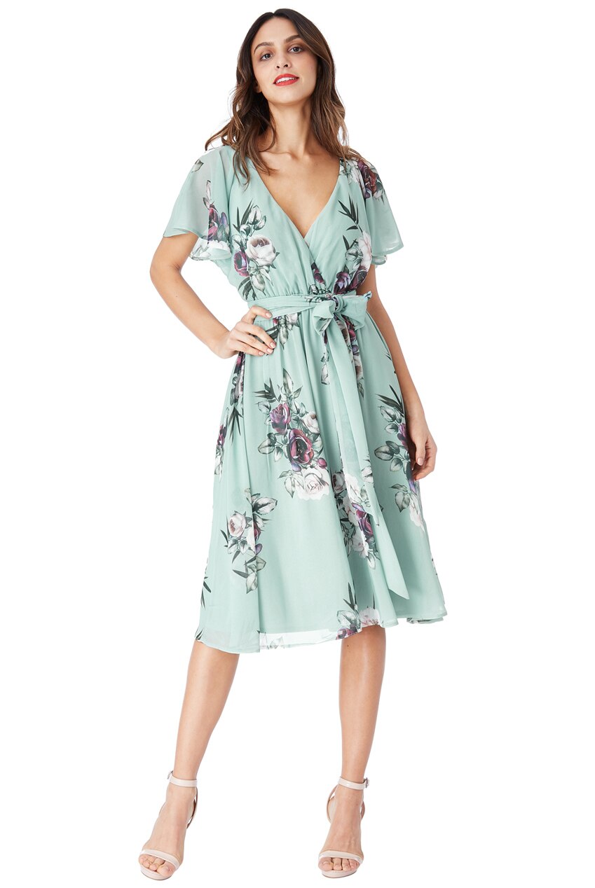 Rochie ocazie city goddess GD 16BB, Verde pal