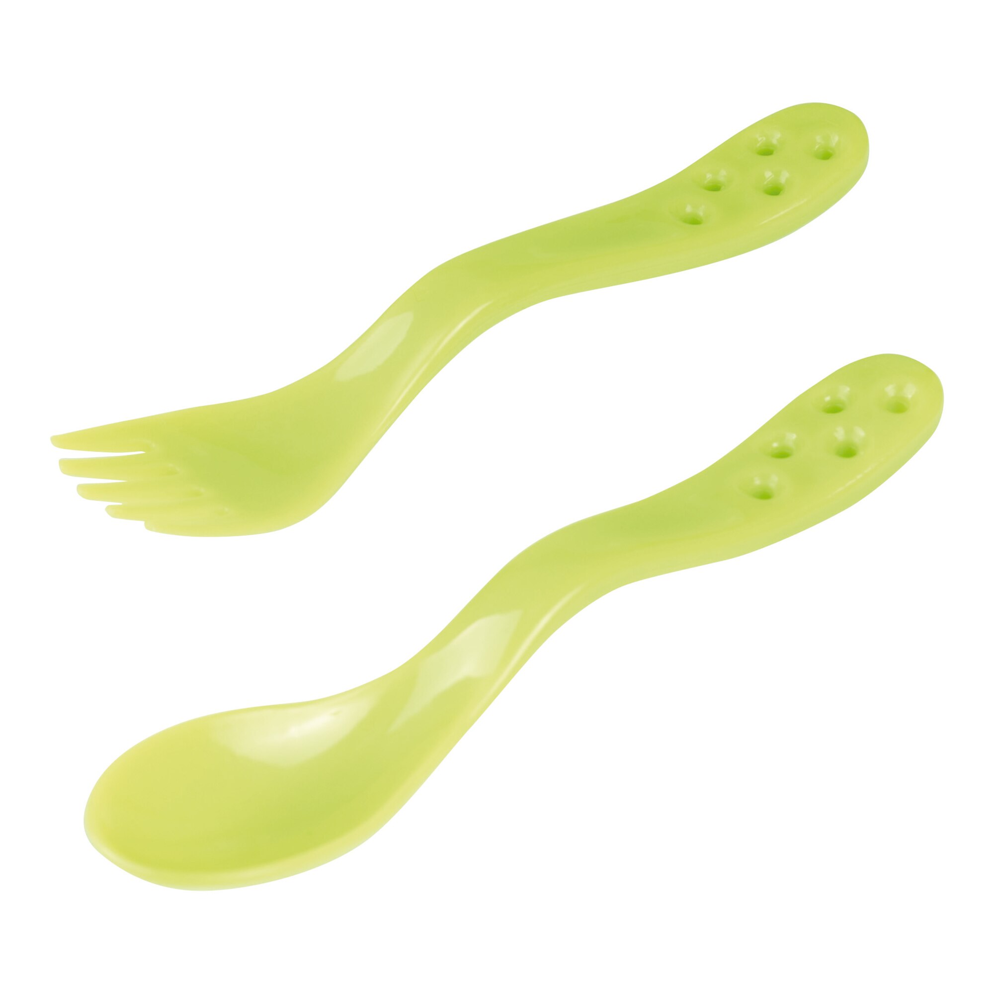 Set calatorie lingurita si furculita, Canpol babies®, fara BPA, verde