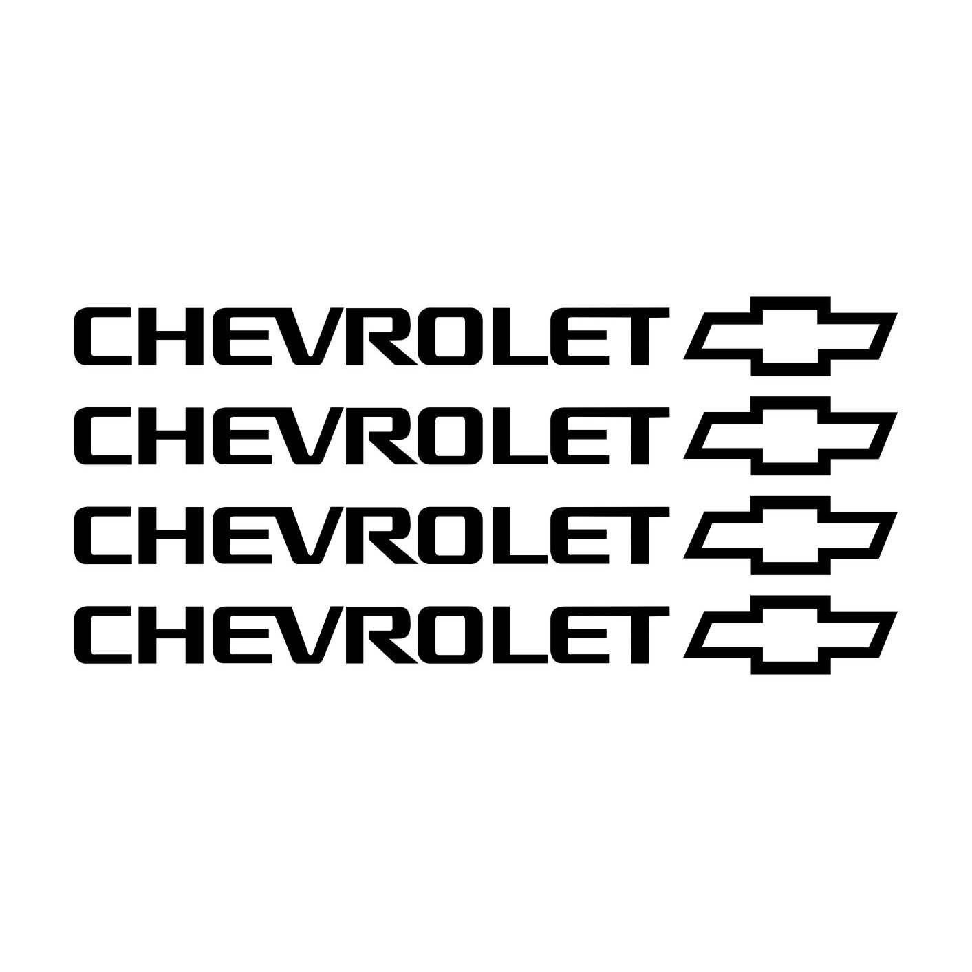 Set stickere manere Chevrolet, sticker decorativ, culoare neagra