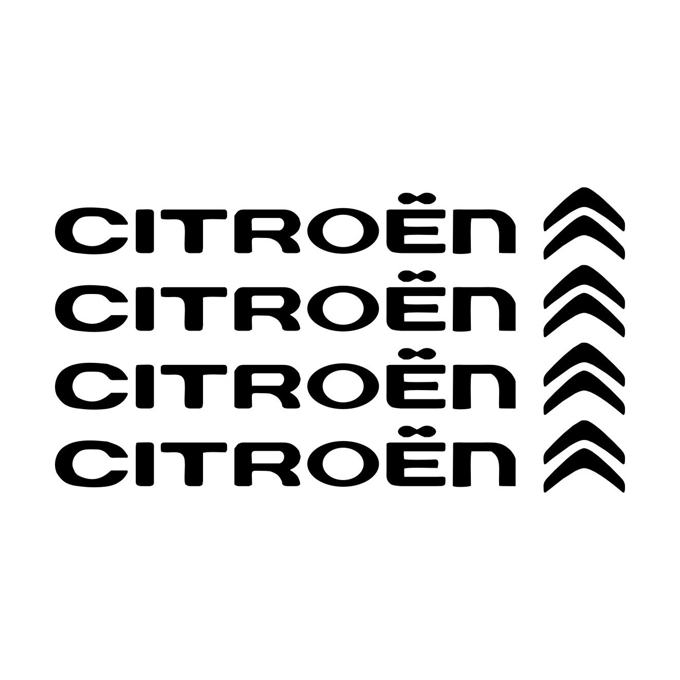 Set stickere manere Citroen, sticker decorativ, culoare neagra