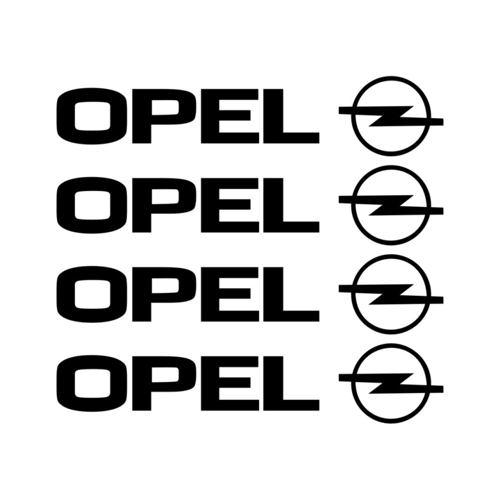 Opel fogantyúmatrica készlet, dekoratív matrica, fekete színű