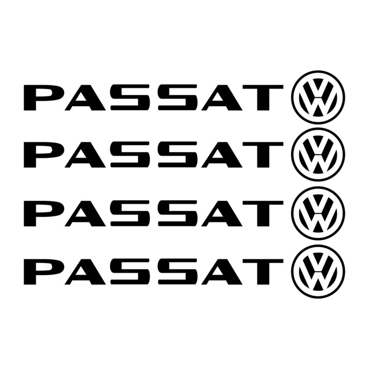 Set stickere manere Passat, sticker decorativ, culoare neagra