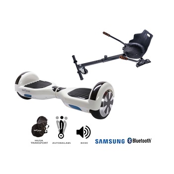 PACHET PROMO Smart Balance™ Premium Brand: Hoverboard Regular White Pearl + Hoverseat, roti 6.5 inch Bluetooth, baterie Samsung, Boxe incorporate, AutoBalans, Geanta de transport, putere 1000W, led-uri, lumini de zi/noapte, autonomie 15 km PACHET PROMO Smart Balance™ Premium Brand: Hoverboard Regular White Pearl + Hoverseat, roti 6.5 inch Bluetooth, baterie Samsung, Boxe incorporate, AutoBalans, Geanta de transport, putere 1000W, led-uri, lumini de zi/noapte, autonomie 15 km