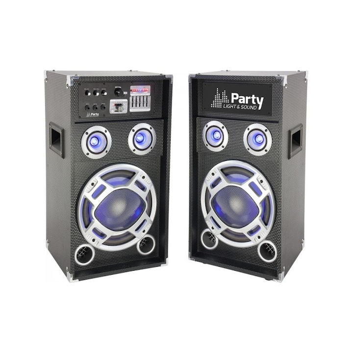Party karaoke szett 1 actív és 1 passzív hangfal BT/SD/AUX funkció, 400W