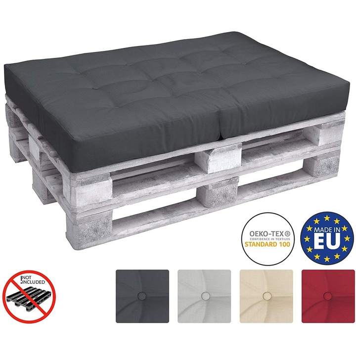 Beautissu LUX ECO Elements 120х80х15см raklap ülőpárna szürke