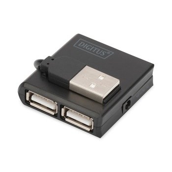 Hub 4-port USB, negru Hub 4-port USB, negru