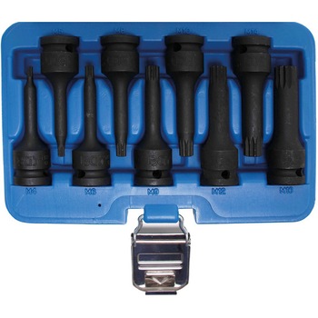 Set biti Spline (XZN) M4 - M16, lungime 75mm, antrenare 1/2 Set biti Spline (XZN) M4 - M16, lungime 75mm, antrenare 1/2