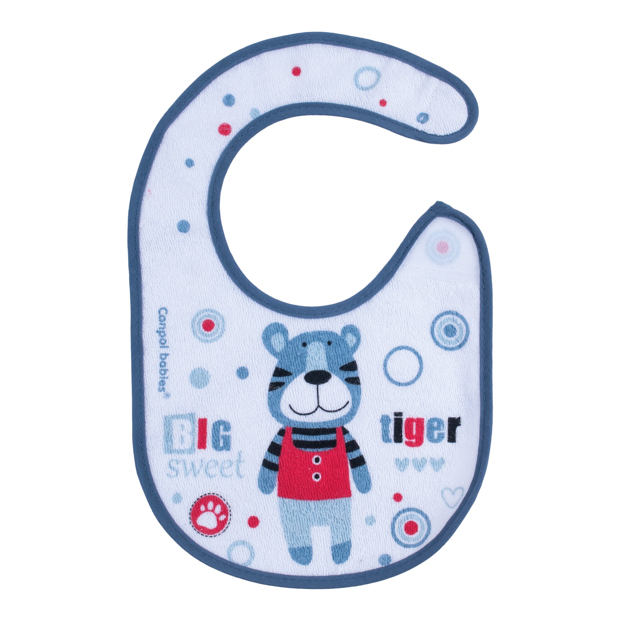 Baveta „Puppets“, Canpol babies®, tigrisor, albastru