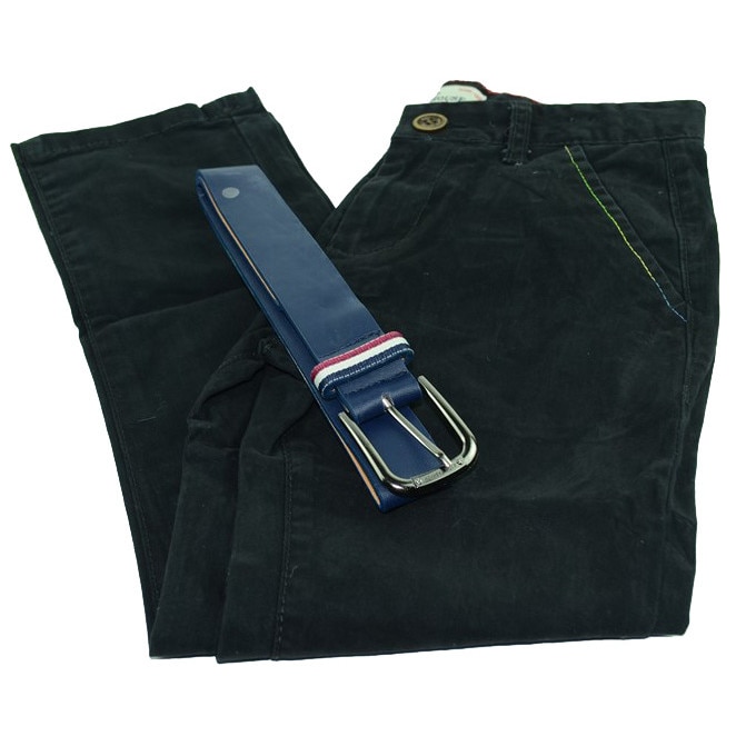 Pantaloni smart-casual pentru baieti-Happy House KK-082S-N, Negru