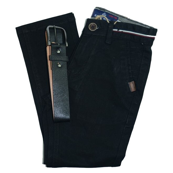 Pantaloni casual pentru baieti-Happy House KK-295N, Negru