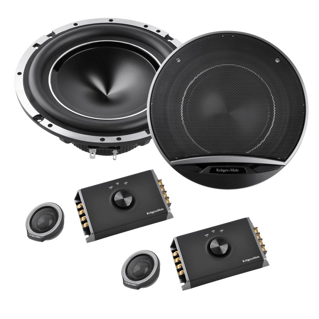 Set 2 Difuzoare Auto 2 cai Kruger & Matz SPP23, 6 inch - 15.24 cm , Putere 2 x 120W