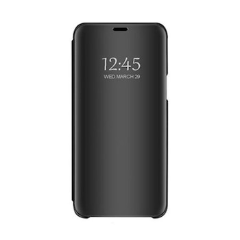 Husa de protectie Samsung Clear View Standing Cover, Compatibila Huawei P20 Lite, negru ( Black )