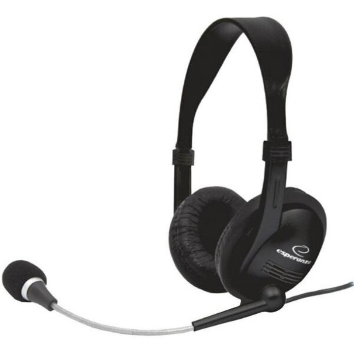 Casti stereo cu microfon Esperanza PRESTO EH115 Negru