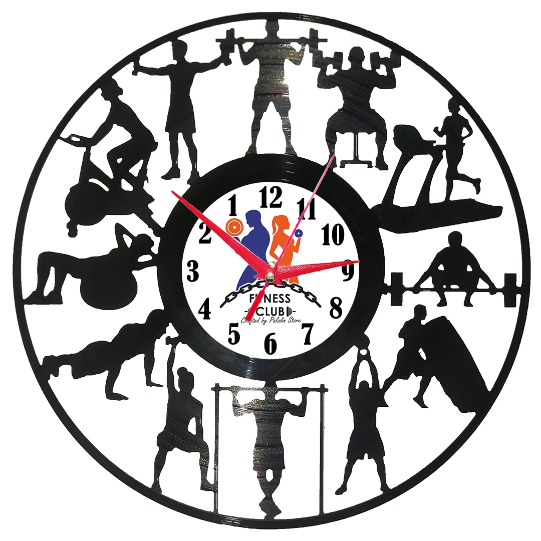 Ceas de perete disc vinil sens invers - Fitnes