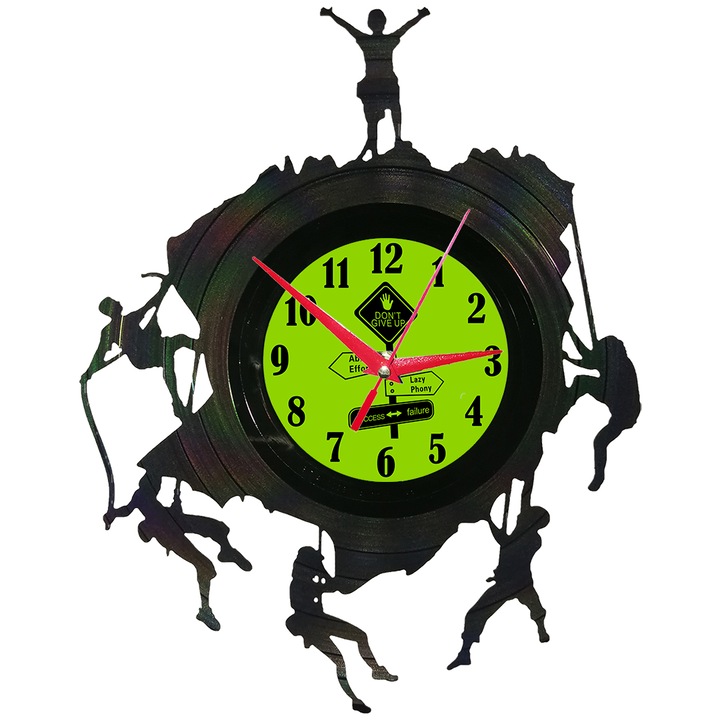 Ceas de perete disc vinil - NEVER GIVE UP