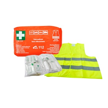 KIT TRUSA medicala si vesta reflectorizanta KIT TRUSA medicala si vesta reflectorizanta
