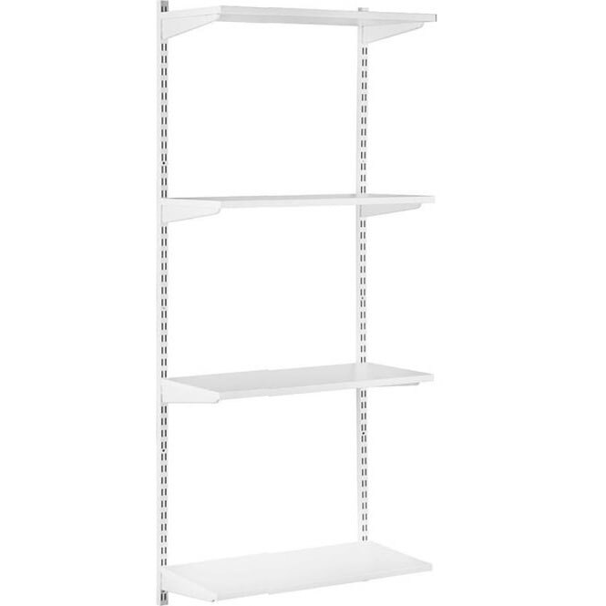 Raft suspendabil cu 4 polite Sigma Alb, 80x30x150 cm, Metal/PAL