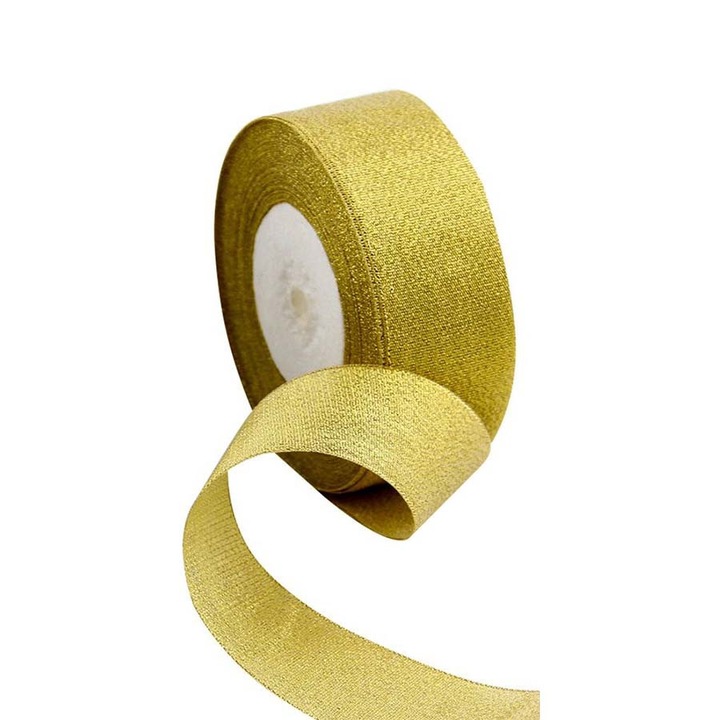 Panglica funda aurie 5 cm latime, rola 22 m