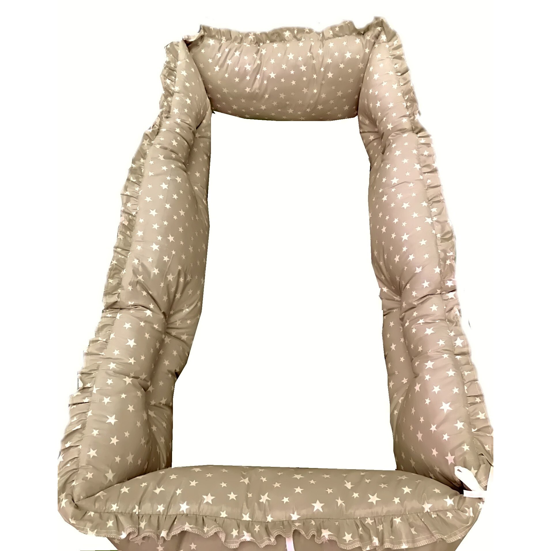 Set aparatori protectii laterale Super groase, pat 120x60 cm Deseda Stelute pe bej