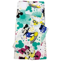 Set din finet paturica bebe cu cearsaf si pernuta pt pat 120x60 cm Deseda Mickey si Minnie
